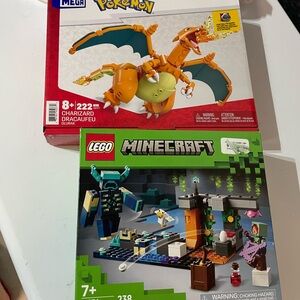 LEGO Minecraft and Pokemon Dungeon Set - Green, Blue, Black